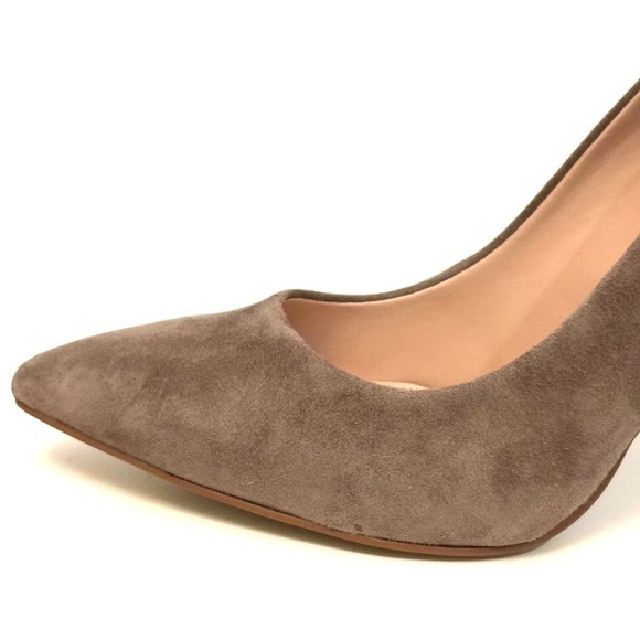 Charles David Suede Pointed-Toe Pump, Taupe Sz 10 - Picture 6 of 8